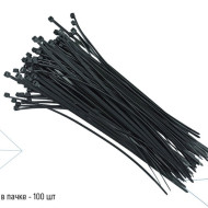 Стяжки нейлоновые 3х100 (ч) 100шт. VERTEXTOOLS (1/125/250)