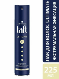 Лак для волос TAFT Ultimate 5+, черный 225мл (12)