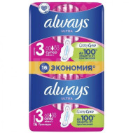 Прокладки женские ALWAYS Ultra Дуо 5капл. 16шт. 3разм. (16)