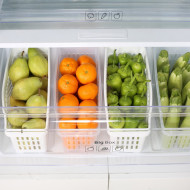 Корзинка для продуктов в холодильник 07402 125x299x175мм (36) Корзинка для продуктов в холодильник 07402 125x299x175мм (36)