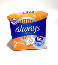 Прокладки женские ALWAYS Ultra  4капл. 10шт. 2разм. (16)