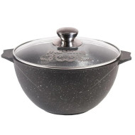 Казан для плова МЕЧТА Granit алюм. с крышкой 5л. антиприг. покр. d265x140мм. 55701 (1)